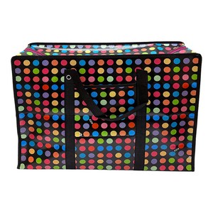 타포린백 빅사이즈 가방 여행 이사 부직포가방 보조가방, 1개, 레인보우도트(대)