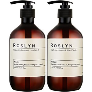 로즐린 아로마틱 핸드워시 히노키, 500ml, 2개