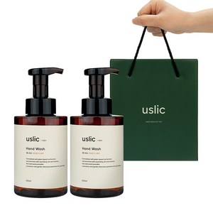 어슬릭 핸드워시 선물세트 탠저린드유자 이중박스포장변경 답례품, 2개, 500ml
