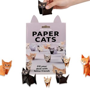 루베이 DIY 동물 종이모형 종이접기 수공제작 입체 장식 종이공예/취미 활동/게임, 1개, 고양이