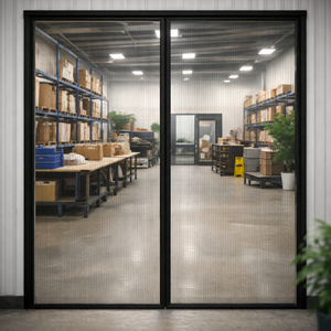 강한 현관 자석 방충망 롤 베란다 교체 대형 특수 모기장 화이바블랙, 1개