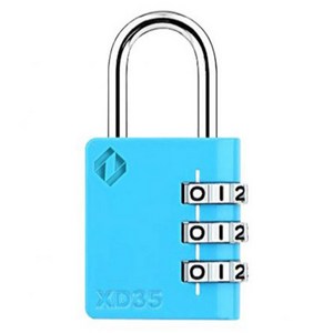자커 다이얼 자물쇠 컬러 브리스터 블루 XD35