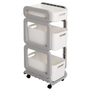 히키스 부드러운 슬라이딩 바스켓 이동식 트롤리