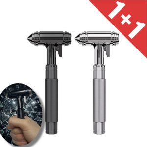 머스쿠하우스 비상탈출 차량용 해머 안전벨트 커터 2개, 블랙실버, 2개