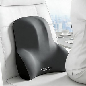 YONIVI 의자 등받이 쿠션 편안한 사무실 바른자세 등받이 허리 쿠션 바른자세 메모리폼 등받이쿠션