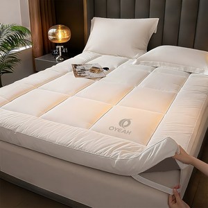 OYEAH 통세탁 사계절 푹신하고 두꺼운 침대 토퍼
