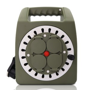 러그박스 케이블릴선 캡형 4구 ,LUG-G15MP, 20m, 카키, 1개