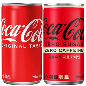 코카콜라+코카콜라 제로제로 190ml 60개 (각30개) (업소용), 60개, 190ml
