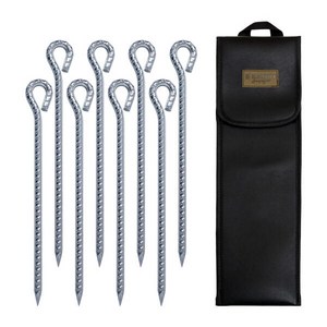 아트박스/벅703 블랙벅 고강도 쇠말뚝 단조팩 40cmx8개 + 가죽팩가방, 쇠말뚝 단조팩 40cmx8개 + 가죽팩가방, 8개