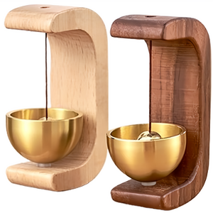 치트몰 1+1 자석 도어 벨 현관 종 (스티커 증정), 오크+호두나무, 1세트