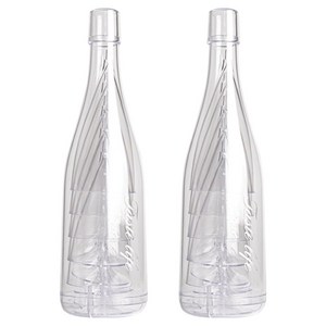 코지테이블 캠핑 피크닉 휴대용 플라스틱 와인잔 10p + 투명보틀 2p 세트, 1세트